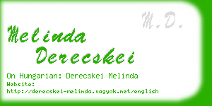 melinda derecskei business card